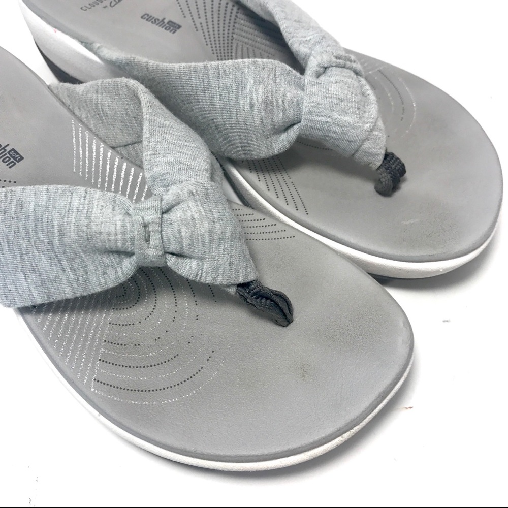 CLARKS Cloudsteppers Arla Glison Sandals Gray - Picture 4 of 8